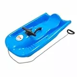 KHW Snow Flyer Lenkschlitten | Blau | Highspeed Rodel ab 6 Jahren | HDPE Performance-Kunststoff | Metallbremse & ergonomischer Sitz | TÜV & Spiel gut | bis 80 kg