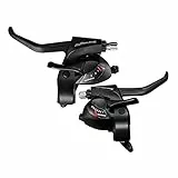 SHIMANO Tourney TX800 3x8-Speed Brake/Shift Lever Set Black by