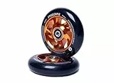 Freedore Ersatz-Räder für Scooter Pro Stunt-Scooter mit ABEC-Kugellagern, 2 Stück, Orange, 100mm
