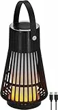 Brennenstuhl Akku LED Outdoor Lampe FL 100 A (IP44, Flammeneffekt, tauschbarer Akku, max. 20h Leuchtdauer, USB C Ladefunktion, Campinglampe, Ambientebeleuchtung für Garten & Outdoor)