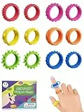 Willingood 12 Stück Silikon Fidget Toys, Anti-Stress Ring für Kinder und Erwachsene, Sensorik Spielzeug, Massageringe für Finger Akupressurring, Fidget Ring für Anxiety, ADHD, Autismus