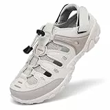 SAGUARO Damen Trekkingsandalen, Rutschfest Atmungsaktiv Geschlossene Sandalen, Wandersandalen Damen für Outdoor Sport, Beige 41 EU