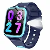 IOWODO Smartwatch Kinder mit GPS, Uhr mit 4G-Anruffunktion & SOS-Notruf, 800mAh 5-Tage Akku, Wasserdicht IP67, Schulmodus & Lernspiele, Kinderuhr für Junge und Mädchen