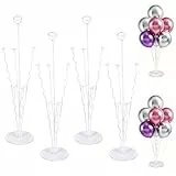 4PCS Ballon Stick Halter Transparente Ballonsticks Luftballons Ständer HalterDesktop Ballonständer Dekoration für Party Feier