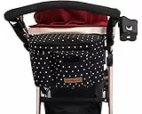 Kinderwagentasche Organizer Kinderwagen Buggy Tasche Baby Universale Multifunktionale Aufbewahrungstasche (Schwarzer Stern)