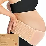 KeaBabies Schwangerschaft Bauchgurt für Schwangere - 1-Pack, Weiches und Atmungsaktives Schwangerschaftsgürtel, leicht verstellbarer Bauchband für den Rücken, Beckenstütze, bequem (Classic Ivory, XL)