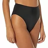 Amazon Essentials Damen Bikinihose mit Hohem Bund und Hohem Beinausschnitt, Verwaschenes Schwarz, 40