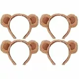 Holibanna 4Stücke Bärenohren Haarband Flauschige Tierkopfbedeckung für Kostümparty Niedliche Haaraccessoires für Erwachsene für Verkleidung und Fotografie