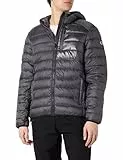 Champion Herren Legacy Outdoor-Chintzed Poly Plain Woven Hooded Wattierte Jacke, Grigio Grafite/Nero, XXL