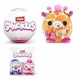 Snackles 13 cm großes Plüschspielzeug Serie 1 von ZURU, Plüschspielzeug mit Snack-Accessoire, Core Non Licensed