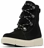 Sorel Damen Explorer III Joan WP Schneestiefel, Black, Chalk, 39 EU