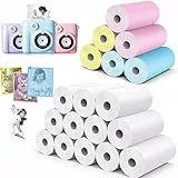 18 Rollen Kinderkamera-Papierrolle, Nachfüllpackung, kompatibel mit den meisten Sofortdruckkameras für Kinder (5,7 x 2,5 cm)