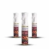 SANTOS 3er Set Multi-Funktionales BBQ Grillspray 280ml - Rostschutz, Pflege, Antihaft-Beschichtung - 100% natürliche Inhaltsstoffe, geschmacksneutral