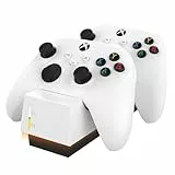 snakebyte Xbox Controller Ladestation - offiziell lizenziert, 2Std. Ultra-Schnellladung für 2 Xbox Series X|S/One Controller, inkl. 2 Controller Akkus, Überladungsschutz, 5 Jahre Garantie