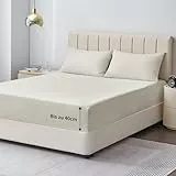 Aisbo Spannbettlaken 180x200cm Bettlaken Boxspringbett - Bett Laken Beige 180x200 aus Premium Mikrofaser, weiches Spannbetttuch 180 x 200 Steghöhe 40cm für Wasserbett Bed Fitted Sheet