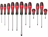 KS Tools - 922.6080-12-teiliges Schraubendreher-Set ULTIMATE - Schlitz, PH, PZ - Ergonomischer Griff aus Tri-Material - Klinge aus gehärtetem Stahl - Chemikalienbeständig - Chrom-Vanadium -