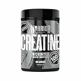 Warrior Kreatin-Monohydrat-Pulver 500g (Geschmacksneutral) – Mikronisierte – Verbessert nachweislich die körperliche Leistungsfähigkeit und Regeneration, Nicht Gummies – 5g pro Portion