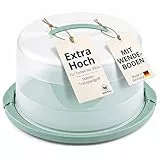 Lomatek 2-in-1 Kuchen Transportbox & Muffinbehälter mit Kühlfunktion, BPA-frei, Tortenglocke, Tortentransportbox, Tortenbox, Kuchenbox mit Deckel & Tragegriff, Ø 30 cm, Höhe 17,5 cm