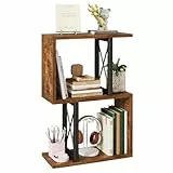 IBUYKE Desktop-Bücherregal, 3-stöckiges Tischregal, Regal, Aufbewahrungsorganizer, Anbau für Büro/Wohnheim, stabiles Schreibtischregal TMZ011H