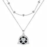 Yinsen Halskette Damen 925 Sterling Silber, Keltisc Anhänger Kette Valentinstag Muttertag Geburtstags Weihnachten Geschenk für Sie Frauen Freundin mama