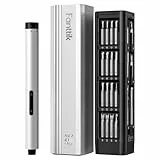 Fanttik E1 MAX Akkuschrauber，50 in 1 Magnetische Präzisions- Kit, 2 Gänge Drehmoment Elektro Schraubendreher, 5/32 Zoll Sechskant, Geeignet für Reparatur für iPhone,Laptop, Brillen- Silber