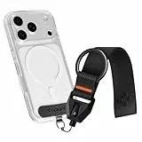 Spigen Universelles Lanyard Strap mit Schlüsselring [Handykette] Robustes Nylonband, Schnellverschluss-Connector, kompatibel mit iPhone 17 Hüllen handykette universal –Schwarz