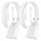2Pack iPhone Kabel und iPhone Ladegerät, 20W PD iPhone Schnellladegerät Netzteil und 2M Lightning Schnellladekabel für iPhone 14/14 Pro/13/13 Pro/13 Pro Max/13 Mini/12/11/ Mini/Pro/Pro Max