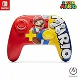 PowerA Nano Enhanced Wireless Controller for Nintendo Switch, Switch Lite & OLED Model, Rechargeable Bluetooth Gamepad with up to 20 Hours of Play Time, Official: Mario Victory