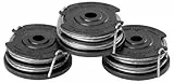 Greenworks 3 Stück Doppel-Fadenspule 29187 für Greenworks 40V Rasentrimmer G40LT G40LTK2 G40LTK2x,die Farbe der Linie kann variieren.