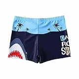 NautySaurs Jungen Badehose 2-11 Jahre Baby Jungen Bademode Kinder Badeshorts mit Cartoon Dinosaurier, Hai, 9-11 Jahre