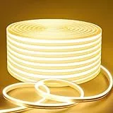 Lamomo LED Streifen 5M, Neon Dimmbar LED Strip, Warmweiss Wasserdicht 3000K Led Leiste, Silikon Flexibel Outdoor Lichtleiste für Innen Aussenbereich Heim Küche Deko