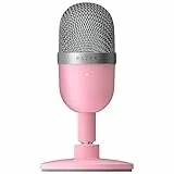 Razer Seiren Mini (Quartz) - USB Kondensator-Mikrofon für Streaming (Kompakt mit Supernieren-Richtcharakteristik, neigbarer Ständer, Integrierter Schockdämpfer) Pink
