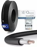 SEPO-Leitungen Solarkabel 6 mm² 100m – Solarleitung H1Z2Z2-K - Made in EU - Doppelt isoliert für Photovoltaik-Systeme –inkl. 0% MwSt. gem. § 12 Abs. 3 UStG (Schwarz - 100 Meter)