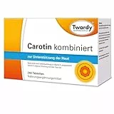 Astrid Twardy Carotin kombiniert – Nahrungsergänzung mit Betacarotin, Biotin & Pantothensäure – Für Haut, Haare & Immunsystem – Hochwertige Carotinoide für natürliche Hautpflege – 240 Tabletten