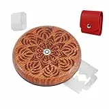 GIUSOBG Bäckermesser Teigmesser mit 15 Klingen, Teig Rasiermesser Brot Backen Zubehör Teigmesser aus Holz Teig Scoring Hieb Teigmesser für DIY Brotteig Muster（Rosenmuster）