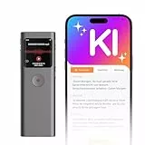 NUASI KI Digitales Diktiergerät, Transkribieren und Zusammenfassen, Sprachaktivierte Aufnahme mit Playback, 90+ Sprachen, 64 GB Speicher, One-Touch-Aufnahme, Für Vortrag/Interviews/Klassen
