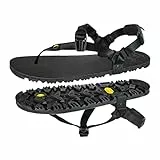 Luna Sandals OSO Flaco Winged Edition | Minimalistische Lauf- und Wandersandalen – Leichte 8 oz bequeme Sandalen für Damen und Herren | Verstellbare Passform, Schwarz (schwarz), 39.5 EU