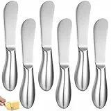 XTUDOU® 6 Stück Buttermesser Klein, Käsemesser Edelstahl, Buttermesser klein Edelstahl, für Sahne, Marmelade, KäSe, GebäCkherstellung