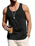 Wayleb Muscle Shirt Herren Ärmelloses T-Shirts Rundhals Atmungsaktiv Fitness Tanktop Sport Achselshirt Sommer Training Gym Sportkleidung, Schwarz XL