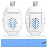 Mineup 2 Pack Elektrisches Tragbarer Mückenschutz, Steckdosen-Insektenvernichter Elektrisch,Tragbare USB Elektrische Mückenschutz Killer Mit 90pcs Mückenschutztabletten Für Fliegen Mücken Motten Küche