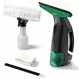 EAVE Fenstersauger Set, Akku Fenstersauger mit 45 Minuten Akkulaufzeit, Fensterreiniger Elektrisch mit 28cm Saugdüse & 200ml Wassertank, Geeignet für Fenster, Fliesen und Spiegel (gelb)
