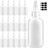 DKBT 16 Stück Quetschflasche 100ml Squeeze Flasche Spritzflasche Dosierflasche Saucenflasche Ketchup Flasche Spenderflasche Squeeze Bottle Soßenflaschen Soßenspender ölflasche Plastik küche