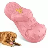 RUXAN Hundespielzeug, Saubere Hundezähne, Hundespielzeug, Kauspielzeug aus Naturkautschuk für Kleine, Mittelgroße und Große Hunde, Aggressives Kauen - Pink