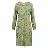 Pip Studio Damen Nachthemd Destiny Long Sleeve Nightdress Safari Bloom, Farbe:Grün, Artikel:-401 Green, Größe:M