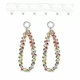 DiiWmme 2 Stück Glänzend Handykette, Kristall Perlen Glitzer Handyband Universal Handyketten Schlüsselanhänger Schlüsselband Kurz Kristalle Armband Handschlaufe Phone Lanyard Keychain Bag Charms