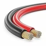 MANAX SC22150 Lautpsrecherkabel (Zwillingslitze) 2x1,50mm² (Boxenkabel/Audiokabel), 10,0m, rot/schwarz