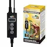 LUCKY HERP Reptilien Thermostat 230V, PID Wärmelampen Temperaturregler mit LED Digitalbildschirm, Terrarien Steckdosen Thermostat für Reptilien Wärmelampen & Heizungen, ℉/℃, Speicherfunktion