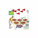 VATOS Leuchtendes Golfspielset für Kinder, 2-in-1-Golf- und Wurfspiel, 16 Bälle, 2 Schläger, 6 beleuchtete Ziele, Spielset für drinnen und draußen, Geschenk 3-8 Jahre