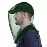 South to East Premium Moskito-Kopfnetz für Insekten, 2 Stück, Fliegen- und Insektenschutz | Ultra groß & lang, extra feine Löcher für Camping, Wandern, Angeln, Gartenarbeit, Safari