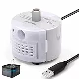 PawPoll Wasserpumpe für Katzenbrunnen, Wasserpumpe für Katzentrinkbrunnen, Geringer Stromverbrauch (1,5W)